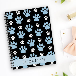 Pattern Of Paws, Blue Paws, Dog Paws, Your Name Planner