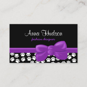 Pattern Of Paws, Dog Groomer, Dog Walker, Pet Shop Business Card