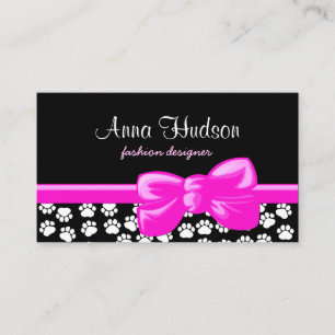 Pattern Of Paws, Dog Groomer, Dog Walker, Pet Shop Business Card