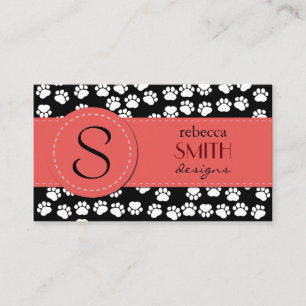 Pattern Of Paws, Dog Groomer, Dog Walker, Pet Shop Business Card