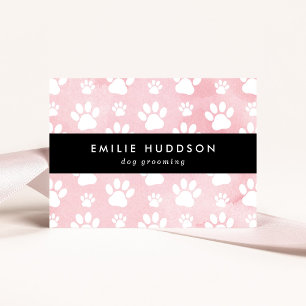 Pattern Of Paws, Dog Groomer, Dog Walker, Pet Shop Business Card