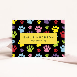 Pattern Of Paws, Dog Groomer, Dog Walker, Pet Shop Business Card