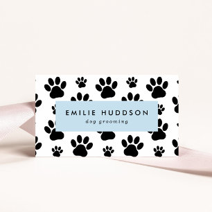 Pattern Of Paws, Dog Groomer, Dog Walker, Pet Shop Business Card