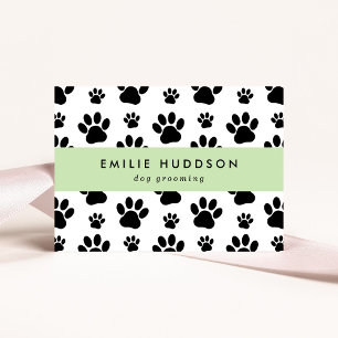 Pattern Of Paws, Dog Groomer, Dog Walker, Pet Shop Business Card
