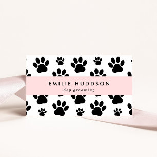 Pattern Of Paws, Dog Groomer, Dog Walker, Pet Shop Business Card