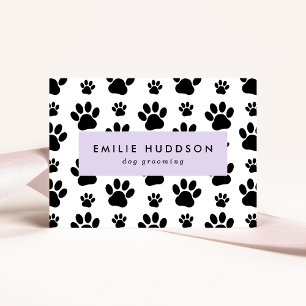 Pattern Of Paws, Dog Groomer, Dog Walker, Pet Shop Business Card