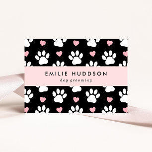 Pattern Of Paws, Dog Groomer, Dog Walker, Pet Shop Business Card