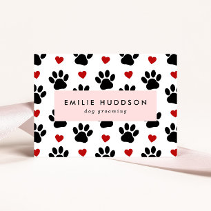 Pattern Of Paws, Dog Groomer, Dog Walker, Pet Shop Business Card
