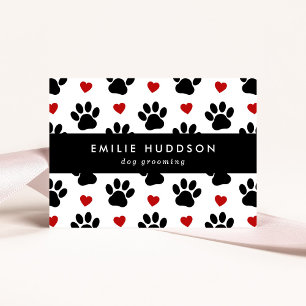 Pattern Of Paws, Dog Groomer, Dog Walker, Pet Shop Business Card