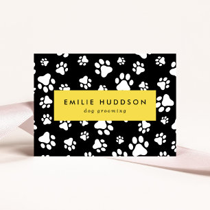 Pattern Of Paws, Dog Groomer, Dog Walker, Pet Shop Business Card