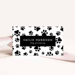 Pattern Of Paws, Dog Groomer, Dog Walker, Pet Shop Business Card