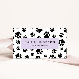 Pattern Of Paws, Dog Groomer, Dog Walker, Pet Shop Business Card