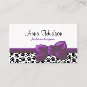 Pattern Of Paws, Dog Groomer, Dog Walker, Pet Shop Business Card