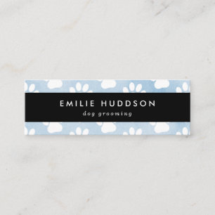 Pattern Of Paws, Dog Groomer, Dog Walker, Pet Shop Mini Business Card