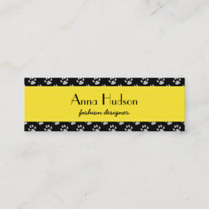 Pattern Of Paws, Dog Groomer, Dog Walker, Pet Shop Mini Business Card