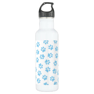 Pattern Of Paws, Dog Paws, Baby Blue Paws 710 Ml Water Bottle