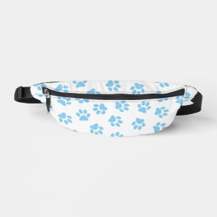 Pattern Of Paws, Dog Paws, Baby Blue Paws Fanny Pack