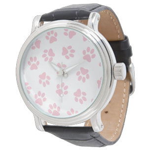 Pattern Of Paws, Dog Paws, Baby Pink Paws Watch