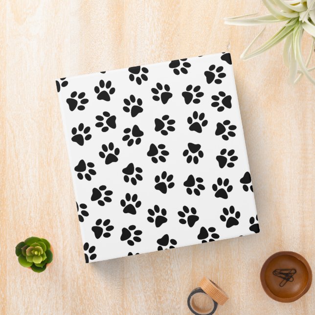 Pattern Of Paws, Dog Paws, Black Paws Binder (In Situ)