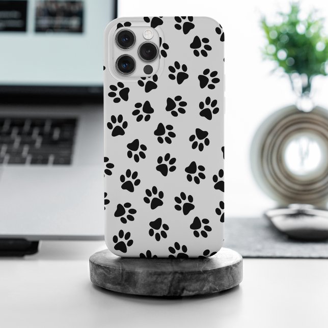 Pattern Of Paws, Dog Paws, Black Paws iPhone Case (Creator Uploaded)