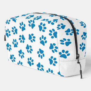 Pattern Of Paws, Dog Paws, Blue Paws Dopp Kit