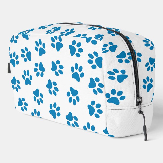 Pattern Of Paws, Dog Paws, Blue Paws Dopp Kit (Right Corner)
