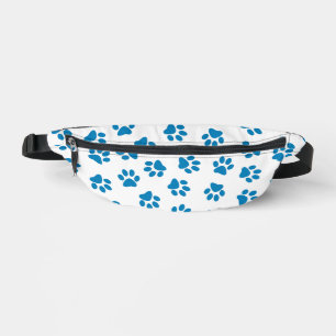 Pattern Of Paws, Dog Paws, Blue Paws Fanny Pack