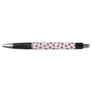 Pattern Of Paws, Dog Paws, Burgundy Paws Pen