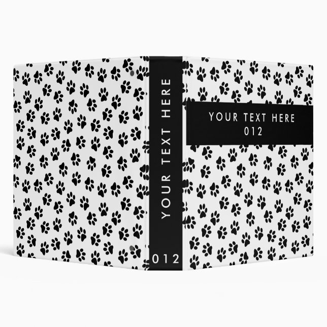 Pattern Of Paws, Dog Paws, Cat Paws, Black Paws Binder (Background)