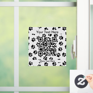Pattern Of Paws, Dog Paws, Cat Paws, Black Paws Window Cling