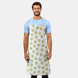Pattern Of Paws, Dog Paws, Golden Paws Apron