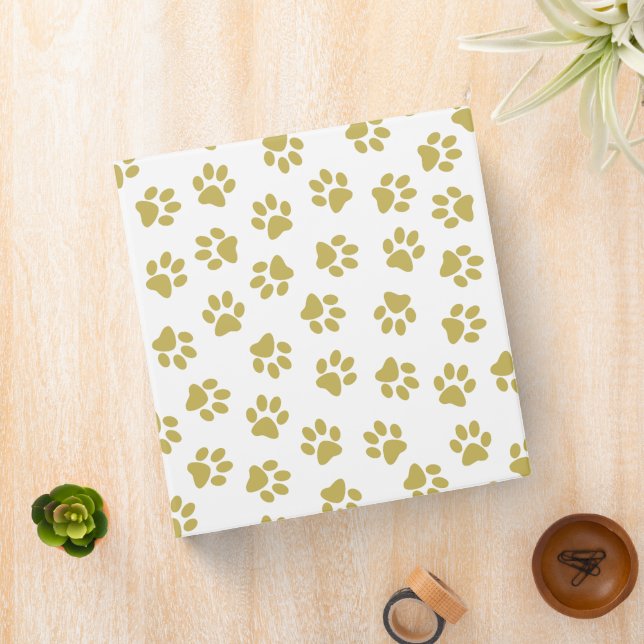 Pattern Of Paws, Dog Paws, Golden Paws Binder (In Situ)