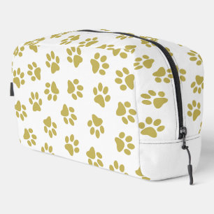 Pattern Of Paws, Dog Paws, Golden Paws Dopp Kit