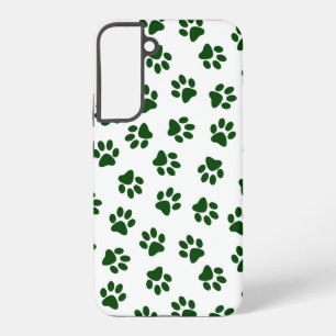 Pattern Of Paws, Dog Paws, Green Paws Samsung Galaxy Case