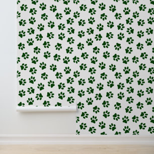 Pattern Of Paws, Dog Paws, Green Paws Wallpaper