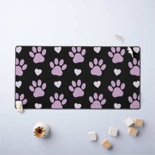 Pattern of paws, Dog paws, Lilac paws, Hearts