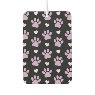 Pattern Of Paws, Dog Paws, Lilac Paws, Hearts Air Freshener