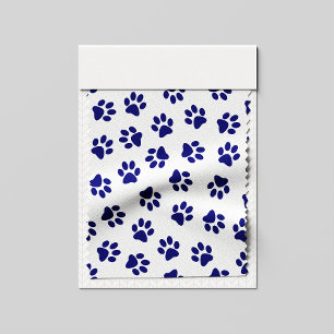 Pattern Of Paws, Dog Paws, Navy Blue Paws Fabric