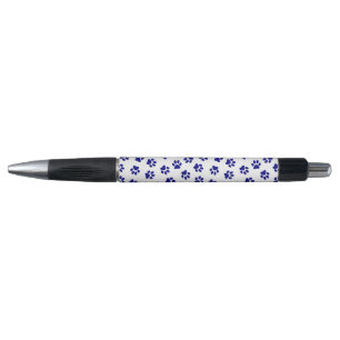 Pattern Of Paws, Dog Paws, Navy Blue Paws Pen