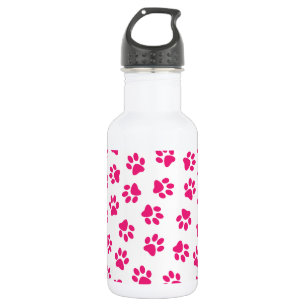 Pattern Of Paws, Dog Paws, Pink Paws 532 Ml Water Bottle