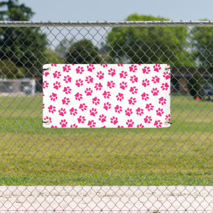 Pattern Of Paws, Dog Paws, Pink Paws Banner