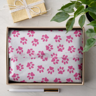 Pattern Of Paws, Dog Paws, Pink Paws Tissue Paper