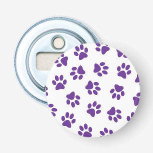 Pattern Of Paws, Dog Paws, Purple Paws Bottle Opener