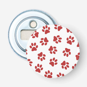Pattern Of Paws, Dog Paws, Red Paws Bottle Opener