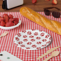 Pattern Of Paws, Dog Paws, Red Paws