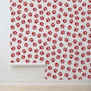 Pattern Of Paws, Dog Paws, Red Paws Wallpaper