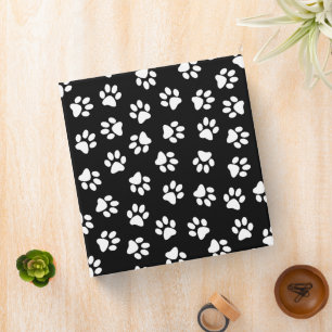 Pattern Of Paws, Dog Paws, White Paws Binder