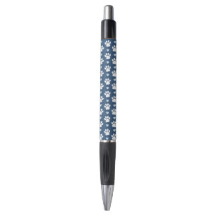 Pattern Of Paws, Dog Paws, White Paws, Blue Hearts Pen