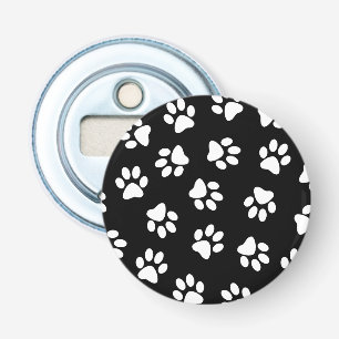 Pattern Of Paws, Dog Paws, White Paws Bottle Opener