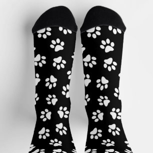 Pattern Of Paws, Dog Paws, White Paws Socks